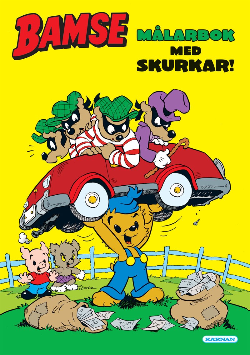 Bamse Målarbok med skurkar