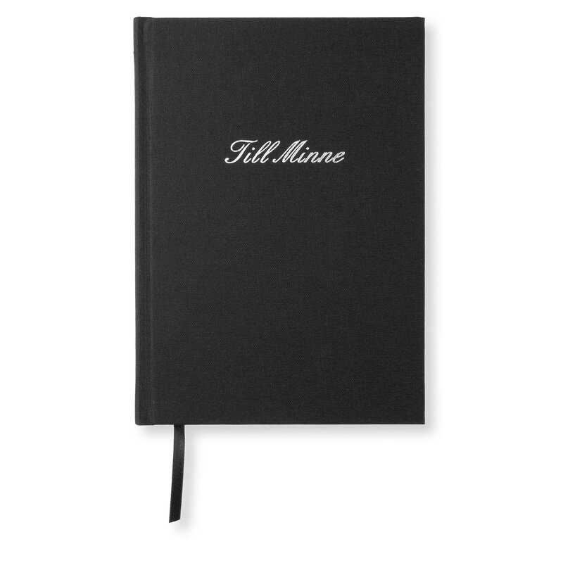 Minnesbok "Till Minne" Paperstyle Black