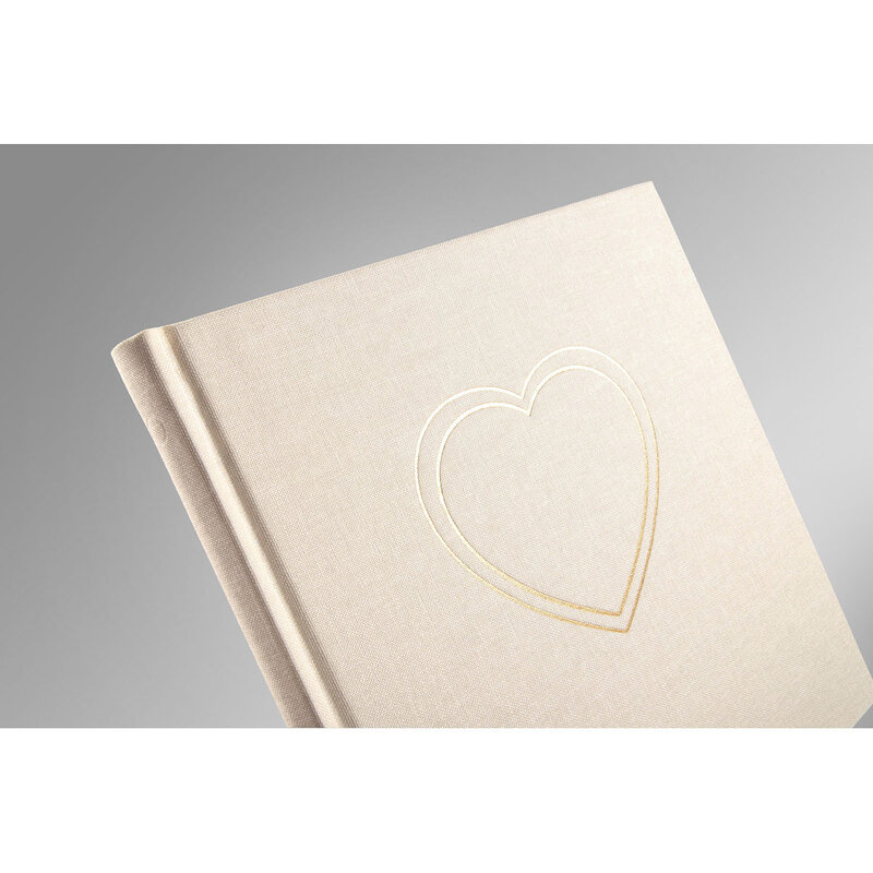 Blank Book Paperstyle Heart Off white