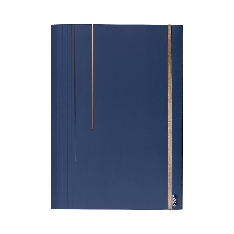 KOZO 3 Flap Folder A4, Navy