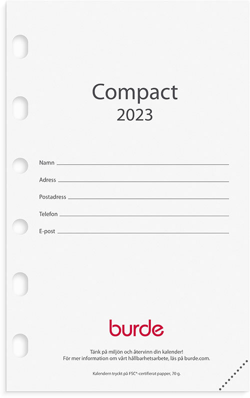 Kalender 2023 Compact kalendersats