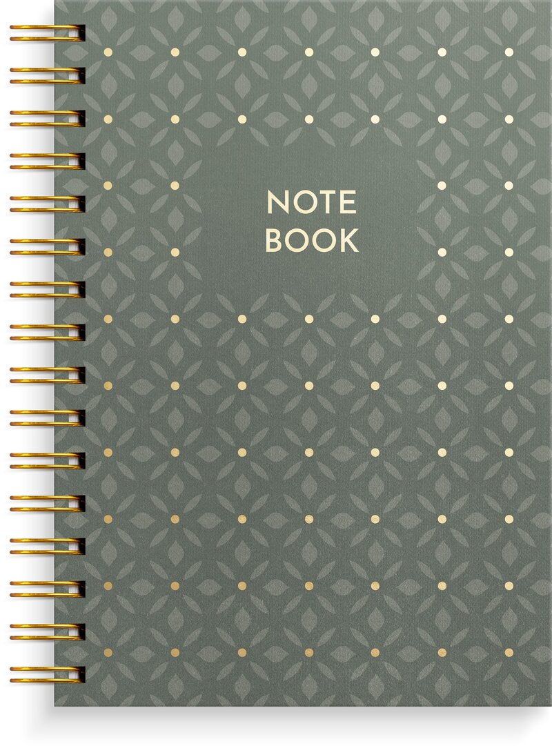Notebook A5 green pattern