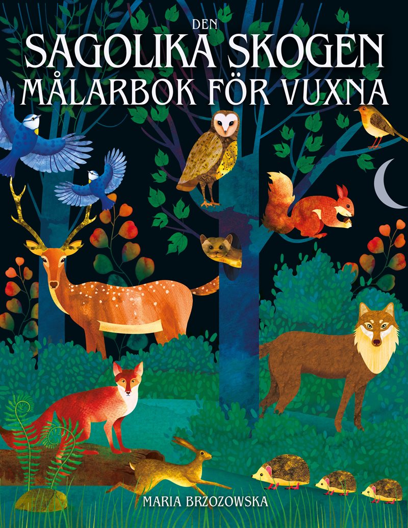 Målarbok för vuxna - Sagolika skogen