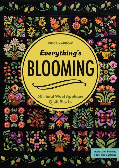 Everythings blooming - 30 floral wool applique quilt blocks