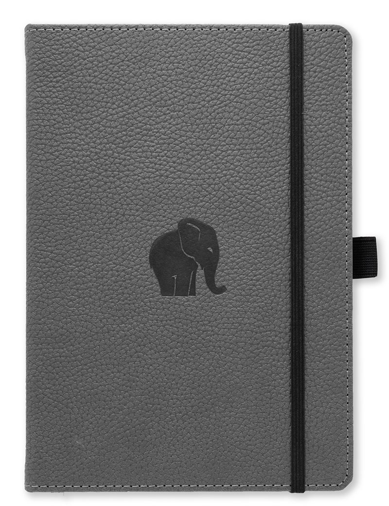 Dingbats* Wildlife A5+ Graph - Grey Elephant Notebook