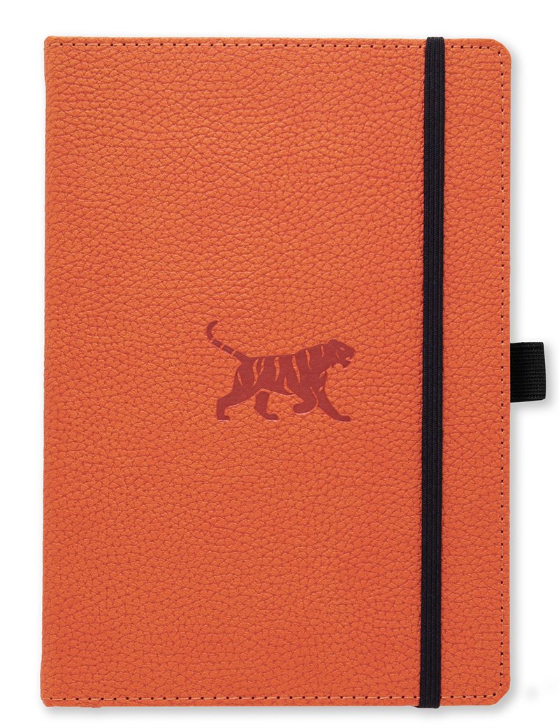 Dingbats* Wildlife A5+ Graph - Orange Tiger Notebook