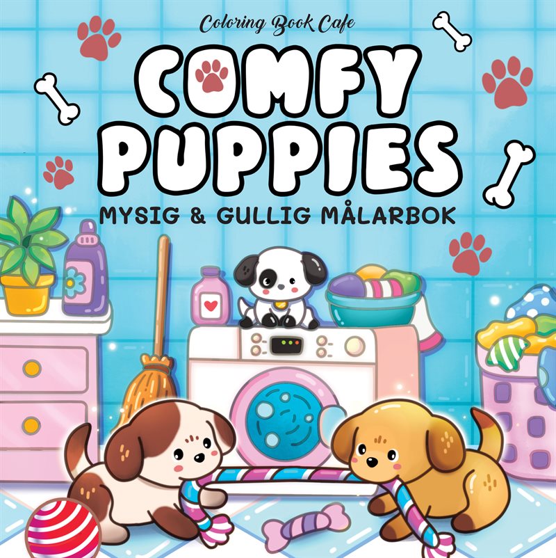 Comfy Puppies : Mysig och gullig Cozy Coloring målarbok 
