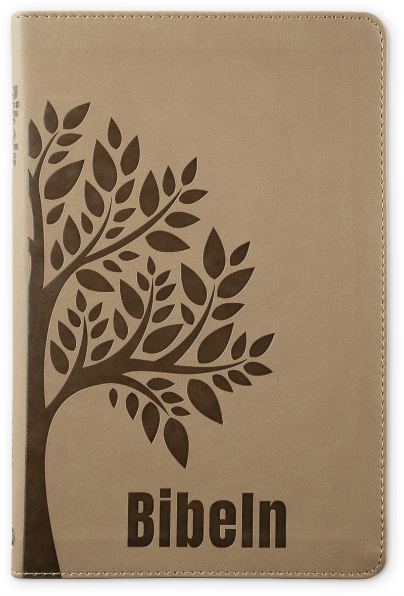 Bibel 2026 Slimline - Konstskinn ljusbrun