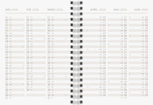 A6 Black Marble 12 mån FSC