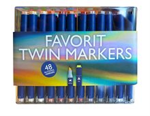Dual markers, 2-i-1-tusch : 48 st i ask
