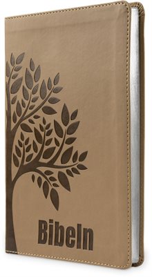Bibel 2026 Slimline - Konstskinn ljusbrun